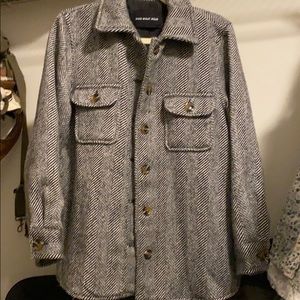 WHO WHAT WEAR tweed shacket